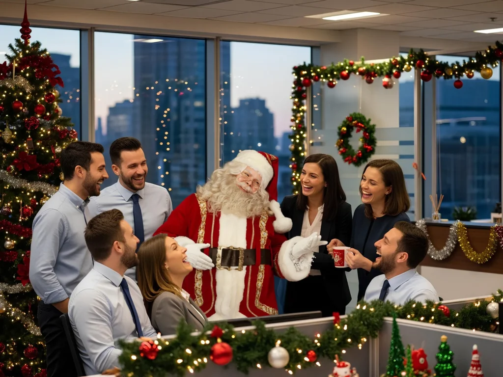 Santa evento empresa colaboradores corporativo posada navideña profesional Chrismas